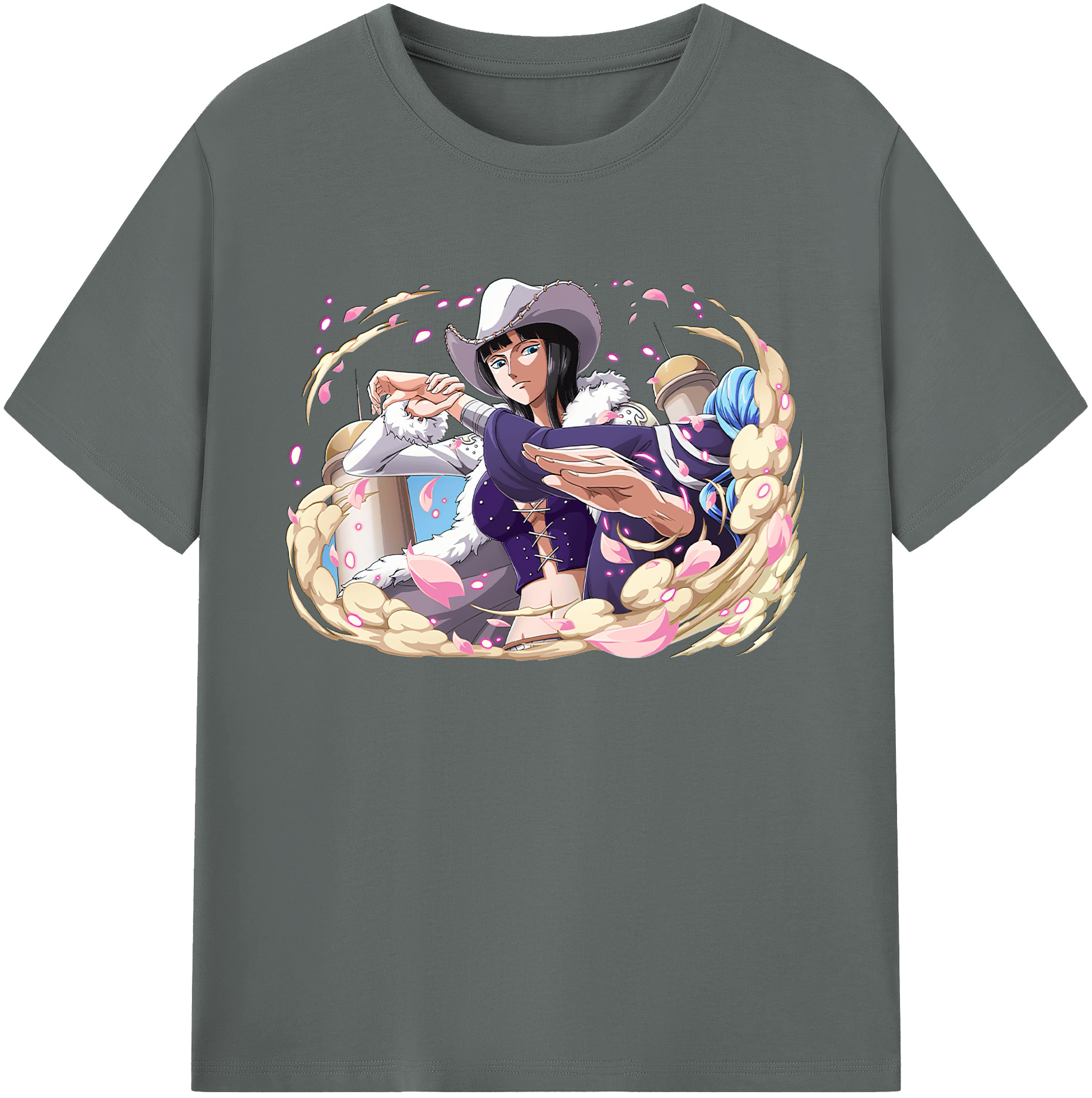 ワンピース ニコ・ロビン ONE PIECE Nico Robin 綿100％ メンズ半袖Tシャツ｜肌触りやわらか＆通気性
